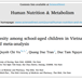 The prevalence of obesity among school-aged children in Vietnam: A systematic review and meta-analysis